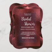 Red Bridal Shower-uitnodiging Kaart (Voorkant / Achterkant)