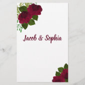 RED BRIDE EN GROOM TRIVIA SHOWER GAME CARD FLYER (Achterkant)