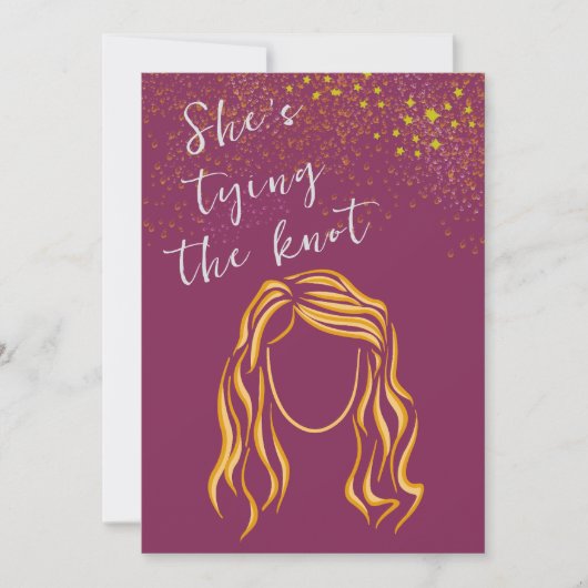 Red Bride to be Girl Bachelorette Party Invitation (Devant)