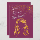 Red Bride to be Girl Bachelorette Party Invitation (Devant / Derrière)