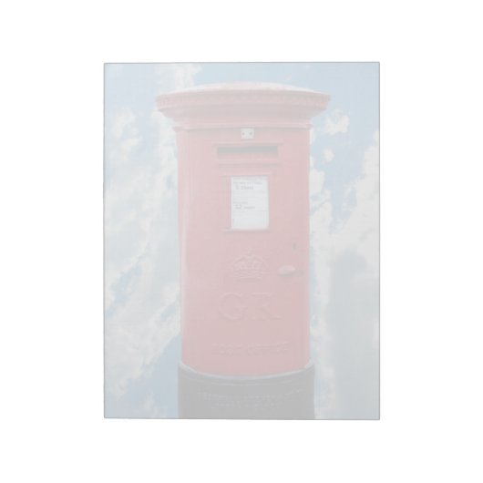 Red British Post box Notitieblok (Gedraaid)