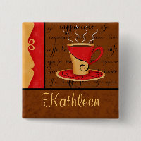 Red Brown Gold Espresso Coffee Art - Aangepaste na