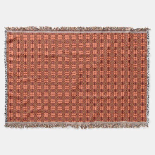 Red Brown Intricate Pattern Deken (Voorkant)