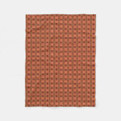 Red Brown Intricate Pattern Fleece Deken (Voorkant)