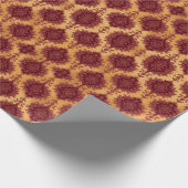 Red Brown Vintage Damask Pattern Cadeaupapier (Hoek)