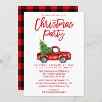 Red Brush Script Truck Pset Kerstparty