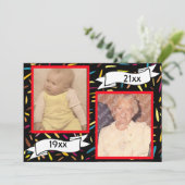 Red Bubble Letter 75th Birthday Celebration Kaart (Staand voorkant)