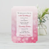 Red Bubbles Thleding Wedding Invites Kaart (Staand voorkant)