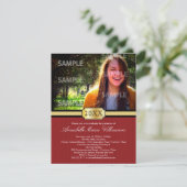 Red Buckle Band Afstuderen aangekondigd Kaart (Staand voorkant)