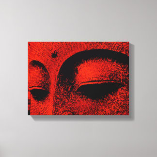 Red Buddha Wrapped Canvas