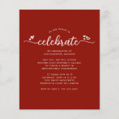 Red Budget Photo Afstuderen Script Invitation Bold (Achterkant)