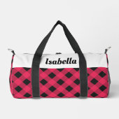 Red Buffalo Check Patroon Gepersonaliseerd Plunjezak (Voorkant)