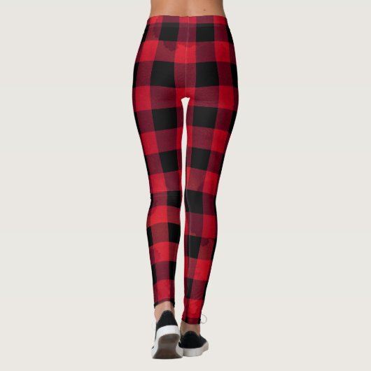 Red Buffalo Check Pattern Leggings (Achterkant)