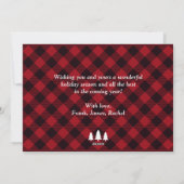 Red Buffalo Check Pset Merry and Bright Photo Feestdagenkaart (Achterkant)