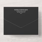 Red Buffalo Check Rustic Arrow Monogram Weddenscha All In One Uitnodiging (Achterkant)