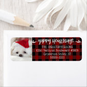 Red Buffalo Check YAPPY HOWLIDAYS Dog Photo Etiket (Insitu)