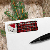 Red Buffalo Check YAPPY HOWLIDAYS Dog Photo Etiket