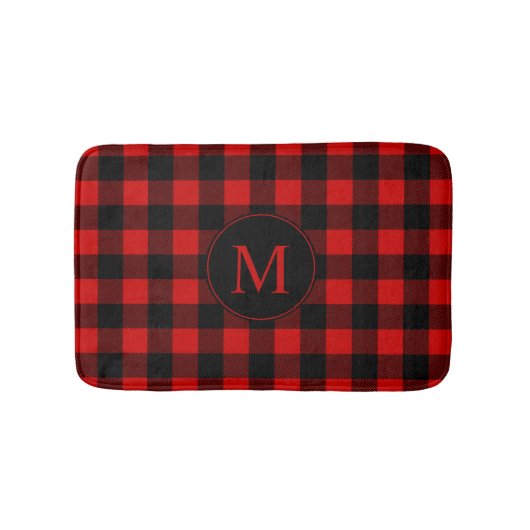 Red Buffalo met aangepast monogram Badmat (Voorkant)