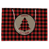 Red Buffalo met kerstboom - grote cadeautas (Achterkant)