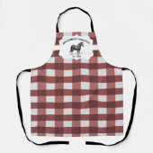 Red Buffalo Plaid Boerderij Paard Schort (Voorkant)