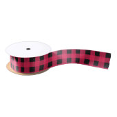 Red Buffalo Plaid Check Rustieke Patroon Kerstmis Lint (Spoel)