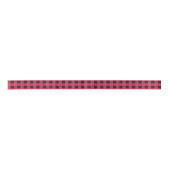 Red Buffalo Plaid Check Rustieke Patroon Kerstmis Lint (Voorkant)