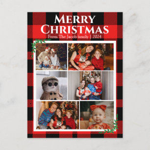 Red Buffalo Plaid Christmas feestdagen Moderne fot