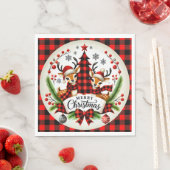 Red Buffalo Plaid Christmas Servet (Insitu)
