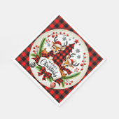 Red Buffalo Plaid Christmas Servet (Hoek)