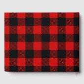Red Buffalo Plaid Custom Baby shower Guestbook Gastenboek (Achterkant)