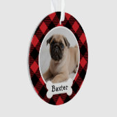 Red Buffalo Plaid Custom Pet Puppy Dog Photo (devant)