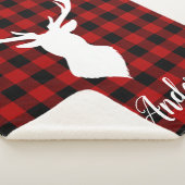 Red Buffalo Plaid & Deer | Nom personnel Cadeau (3/4)