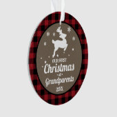 Red Buffalo Plaid Grand-parents 1er Noël (devant)