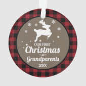 Red Buffalo Plaid Grand-parents 1er Noël (dos)
