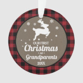 Red Buffalo Plaid Grand-parents 1er Noël (devant)
