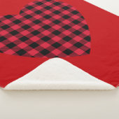 Red Buffalo Plaid Heart Sherpa Blanket (3/4)