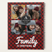 Red Buffalo Plaid Lumberjack Family Photo Collage (Dos)