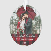 Red Buffalo Plaid Mariage Notre Premier Noël (devant)