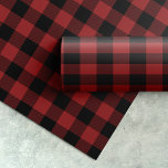 Red Buffalo Plaid Motif Christmas Cadeau<br><div class="desc">Ce papier d'emballage cadeau de Noël motif de buffle rouge est parfait pour un cadeau de vacances traditionnel. Le design est composé d'un classique motif de plaid de buffle rouge et noir.</div>