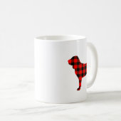Red Buffalo Plaid Pajama Bloodhound Christmas Dog Koffiemok (Voorkant rechts)
