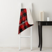 Red Buffalo Plaid Stadium Nom de famille Noël (En situation)