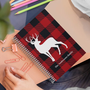 Red Buffalo Plaid & White Deer Nom personnel