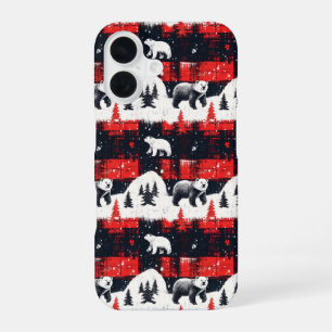 Red Buffalo Plaids Polar Beer iPhone 16 Hoesje