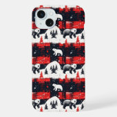 Red Buffalo Plaids Polar Beer iPhone Hoesje (Achterkant)