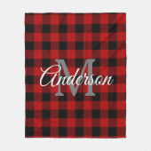 Red Buffalo Play | Persoonlijk Initiaal | Cadeau Fleece Deken (Voorkant)
