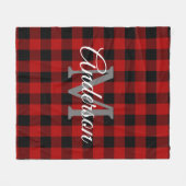 Red Buffalo Play | Persoonlijk Initiaal | Cadeau Fleece Deken (Voorkant (Horizontaal))