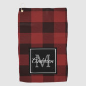 Red Buffalo Play | Persoonlijk Initiaal | Cadeau Golfhanddoek (Voorkant)