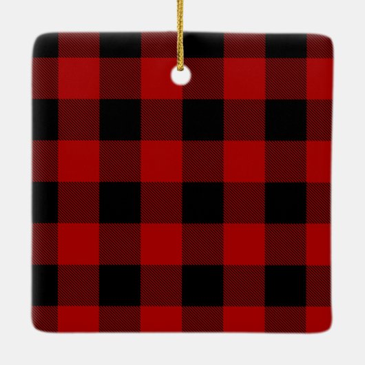 Red Buffalo Play | Persoonlijk Initiaal | Cadeau Keramisch Ornament (Achterkant)