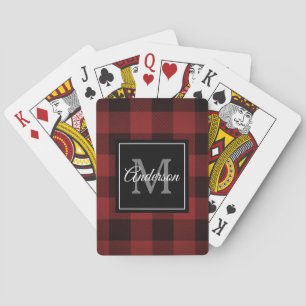 Red Buffalo Play Persoonlijk Initiaal Cadeau Pokerkaarten