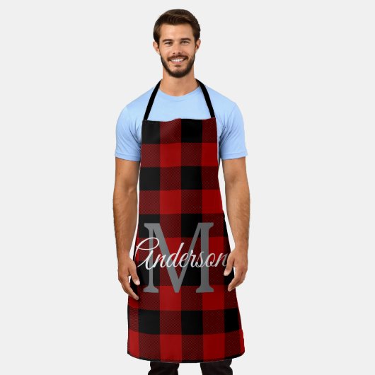 Red Buffalo Play | Persoonlijk Initiaal | Cadeau Schort (Gedragen)